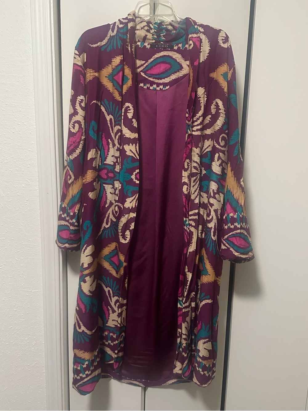Echo Wanderlust Printed Open Front Duster Kimono - Picture 2 of 7